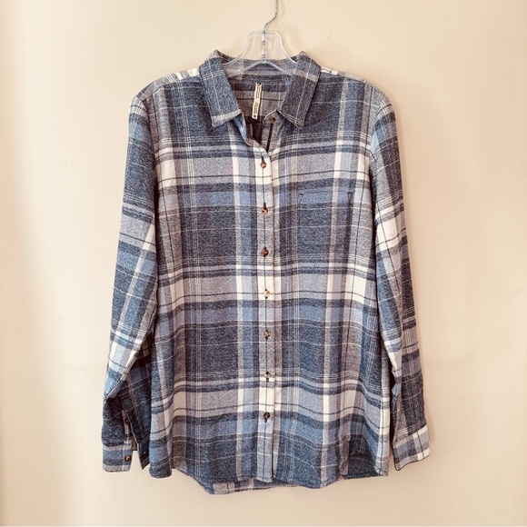 Kuhl Women's Kamila Flannel Plaid Button Down Shirt Blue Size M NWOT - Picture 1 of 7